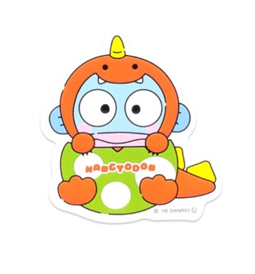 Sanrio Characters Hangyodon Dinosaur Window Sticker