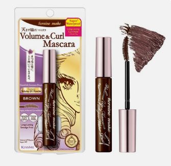 Kissme Volume&amp;Curl Mascara Super WP Brown