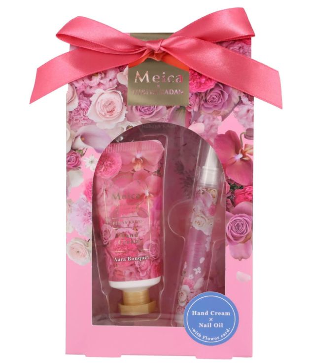 Meica*Hibiya-Kadan Hand Cream&amp;Nail Oil Gift Aura&amp;Embrace Bouquet