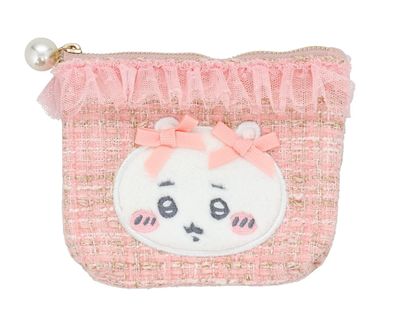 Chiikawa Tweed Tissue Pouch - Flying Squirrel Pink