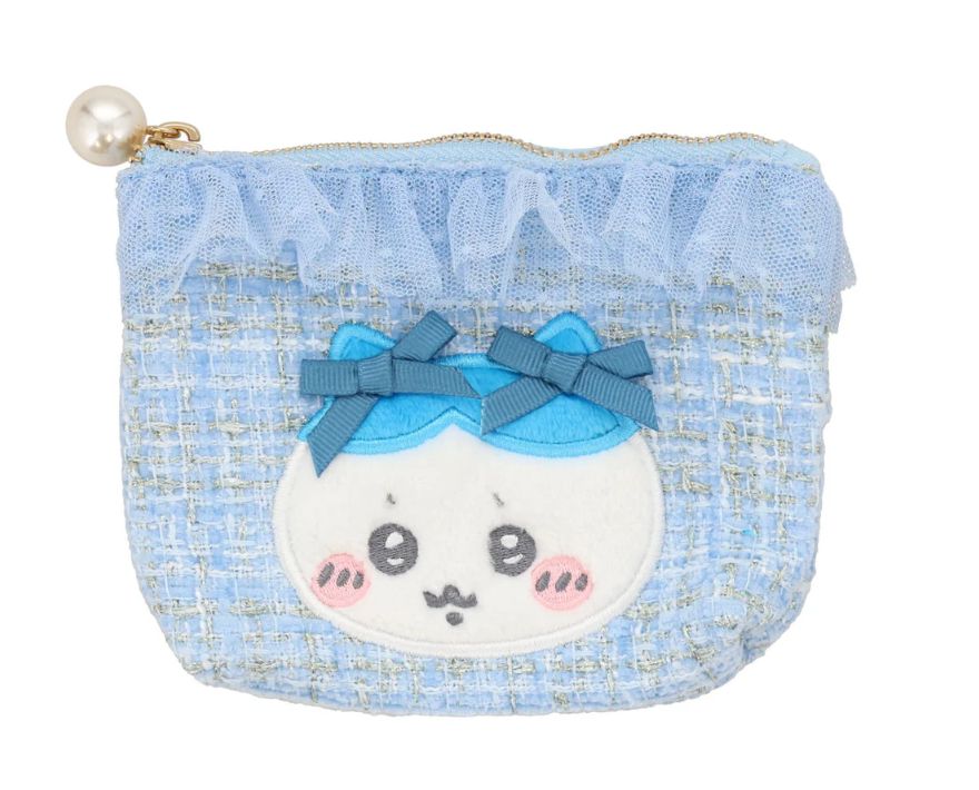 Chiikawa Tweed Tissue Pouch - Flying Squirrel Blue