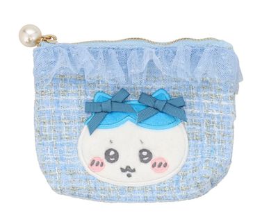 Chiikawa Tweed Tissue Pouch - Flying Squirrel Blue