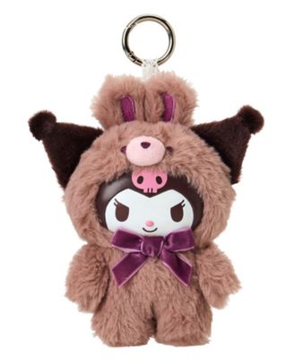 Sanrio Latte Bunny Mini Plush Keychain Kuromi