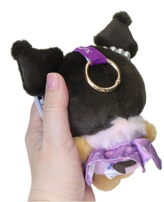 Sanrio Characters Sunburn Leopard Plush Keychain Kuromi