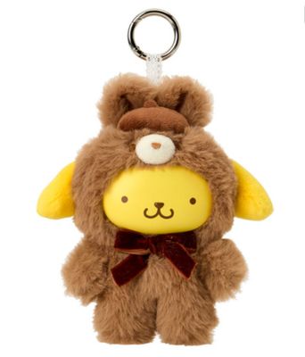 Sanrio Latte Bunny Mini Plush Keychain Pompompurin