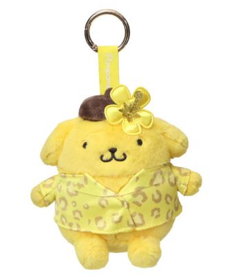 Sanrio Characters Sunburn Leopard Plush Keychain Pompompurin