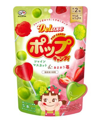 Fujiya Poppu Gummy Grape&amp;Strawberry Flavor