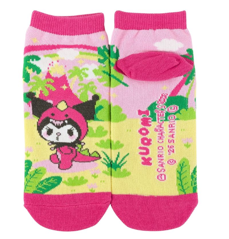 Sanrio Characters Dinosaur Crew Socks Kuromi