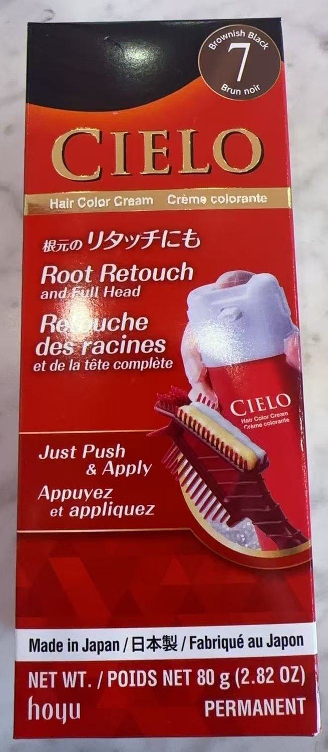 Hoyu Cielo Hair Color Cream #7 Brownish Black