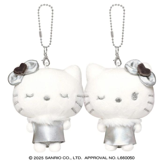 Hello Kitty&amp;Mimi Sliver Keychain Plush
