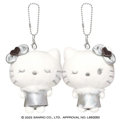 Hello Kitty&amp;Mimi Sliver Keychain Plush