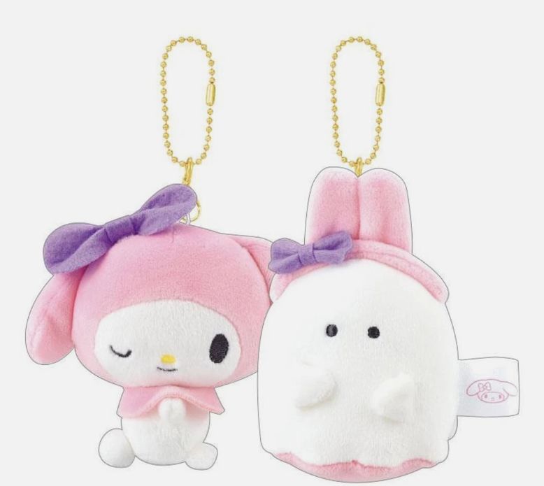 My Melody Keychain Plush Kiss Version