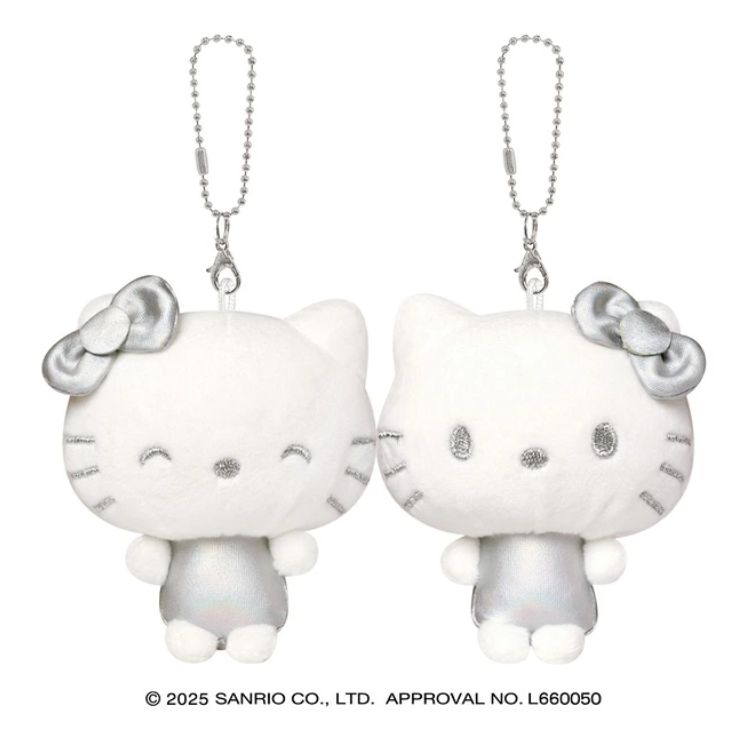 Hello Kitty&amp;Mimi Keychain Plush Sliver