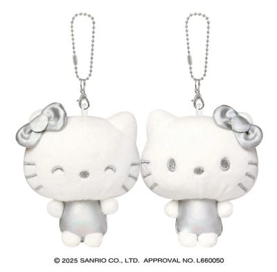 Hello Kitty&amp;Mimi Keychain Plush Sliver