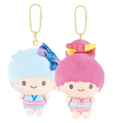 Little Twin Star Keychain Plush Kiss Version