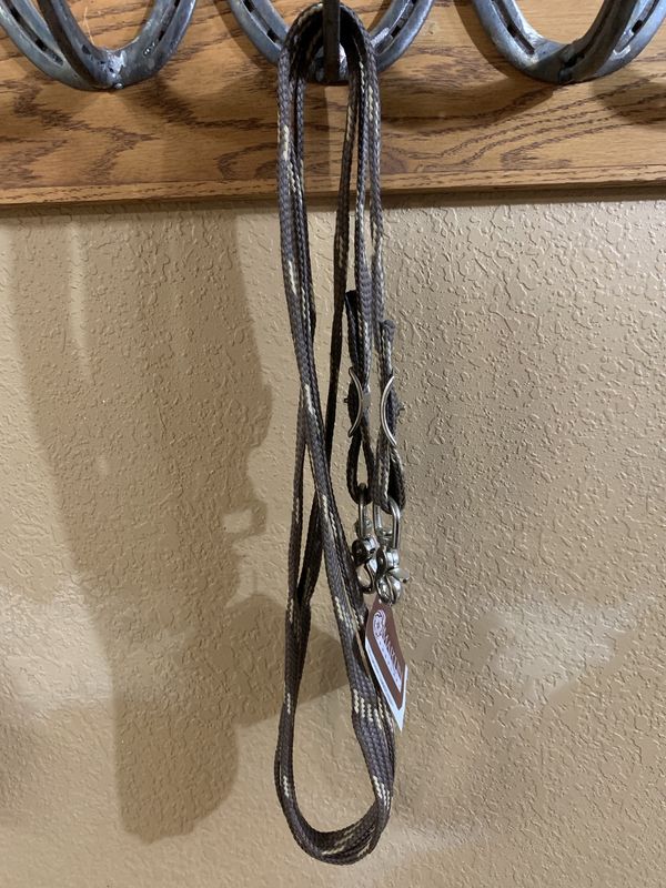 5/8"  waxed nylon Roping Reins 