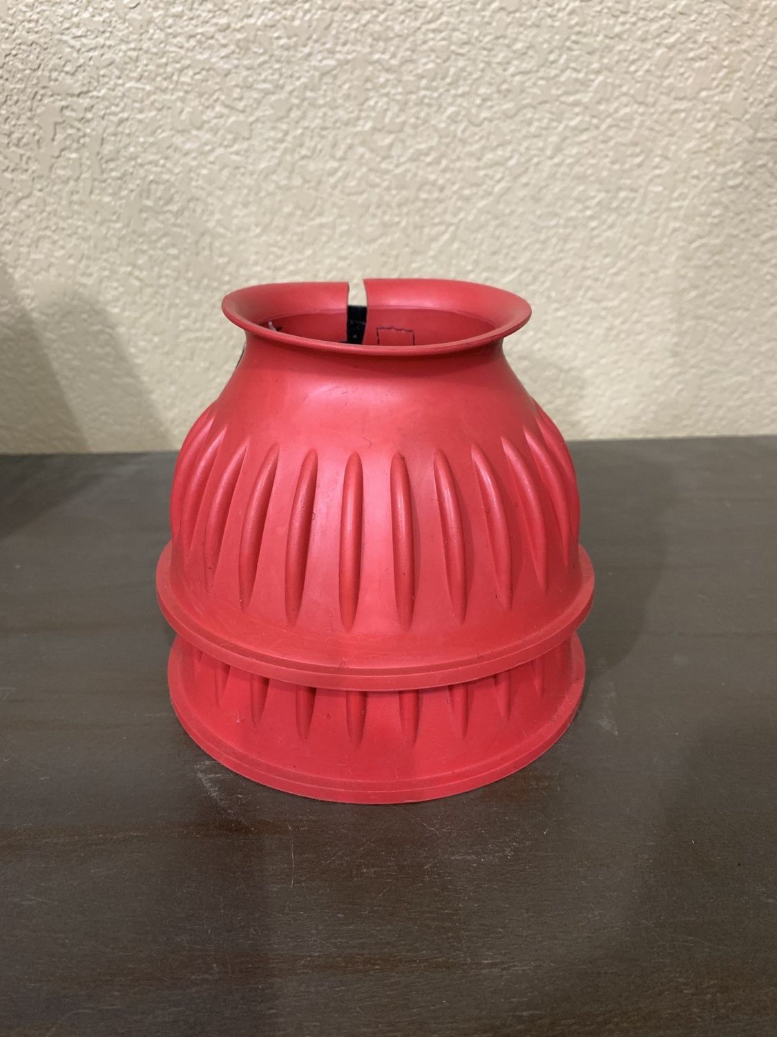 Rubber Pull On Bell Boots, Color: Red, Size: Medium