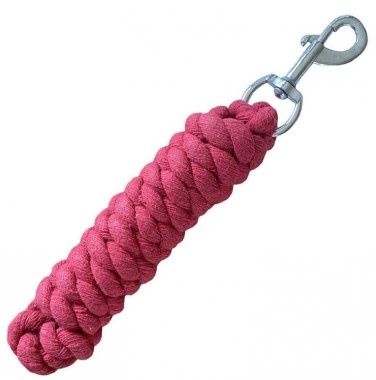 Twisted Cotton 10ft Lead w/ Swivel Snap, Color: Pink