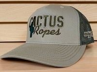 Cactus Ropes Snap Back Caps, Color: Khaki w/ green mesh