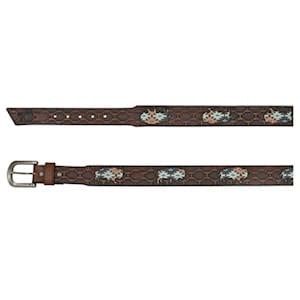 Mens Belt Southwest Buffalo Inlay