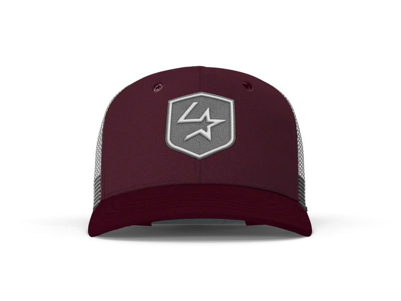Trucker Cap, Color: Burgundy/Grey
