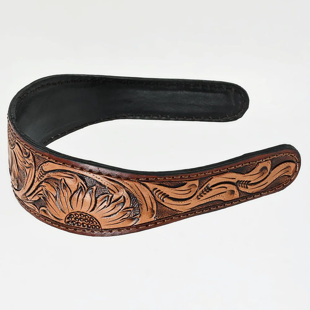 Tooled Leather Headband, Type: Tooled