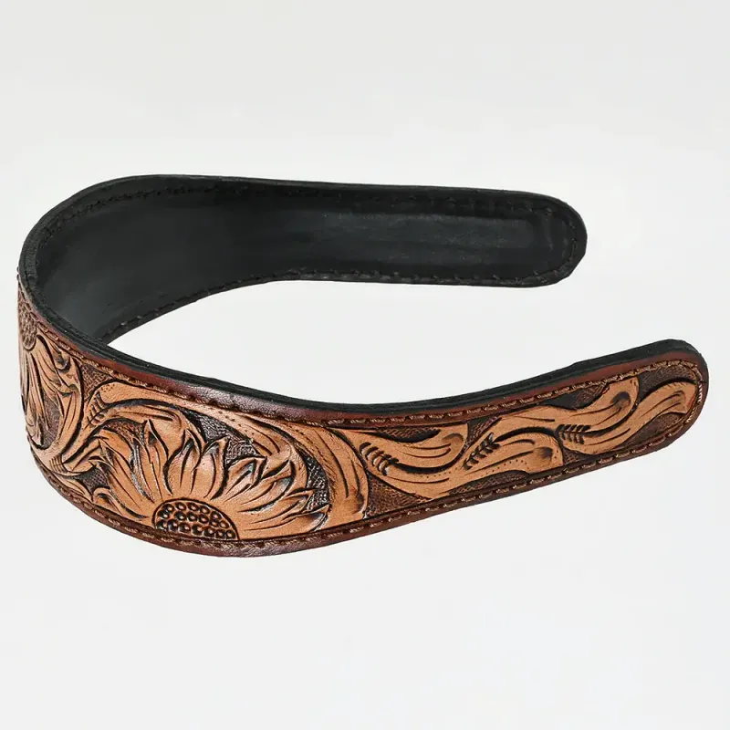 Tooled Leather Headband
