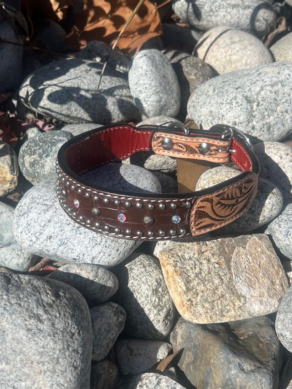 Belt w/Brown Gator Print