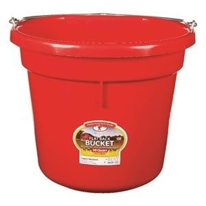 Plastic flat back bucket 20qt