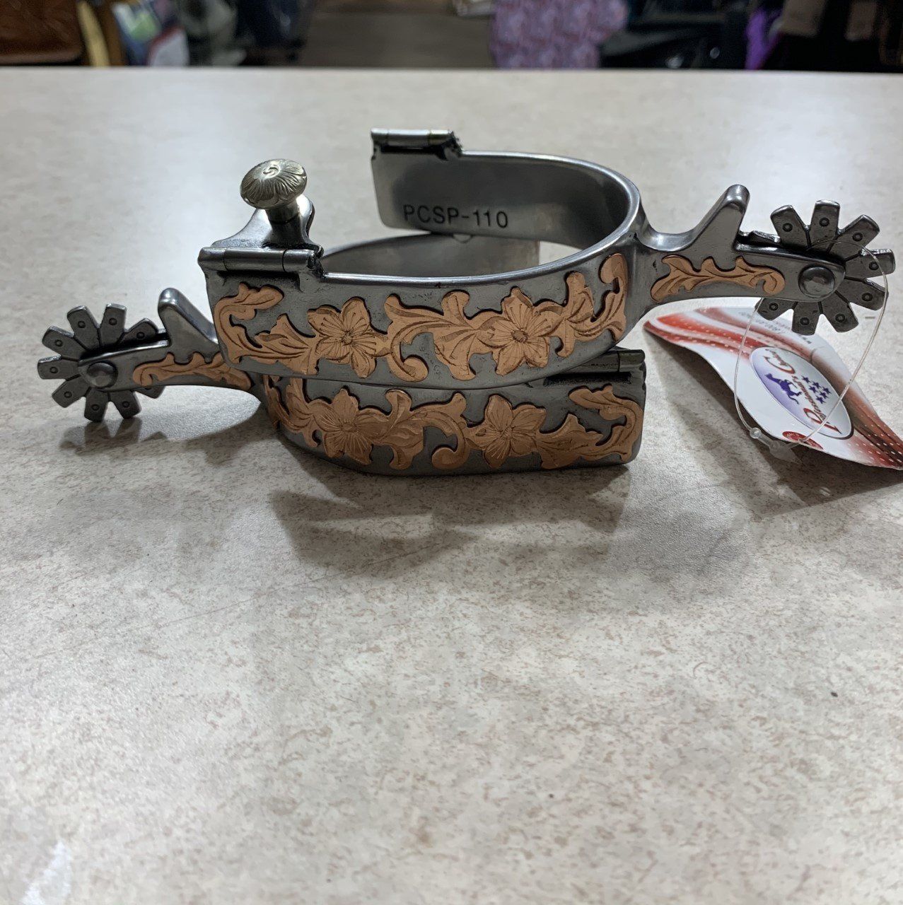 Copper Cowboy Spur 1 3/4" Shank, 1" Band