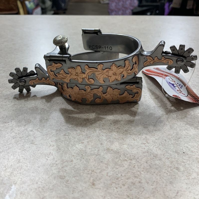 Copper Cowboy Spur 1 3/4" Shank, 1" Band