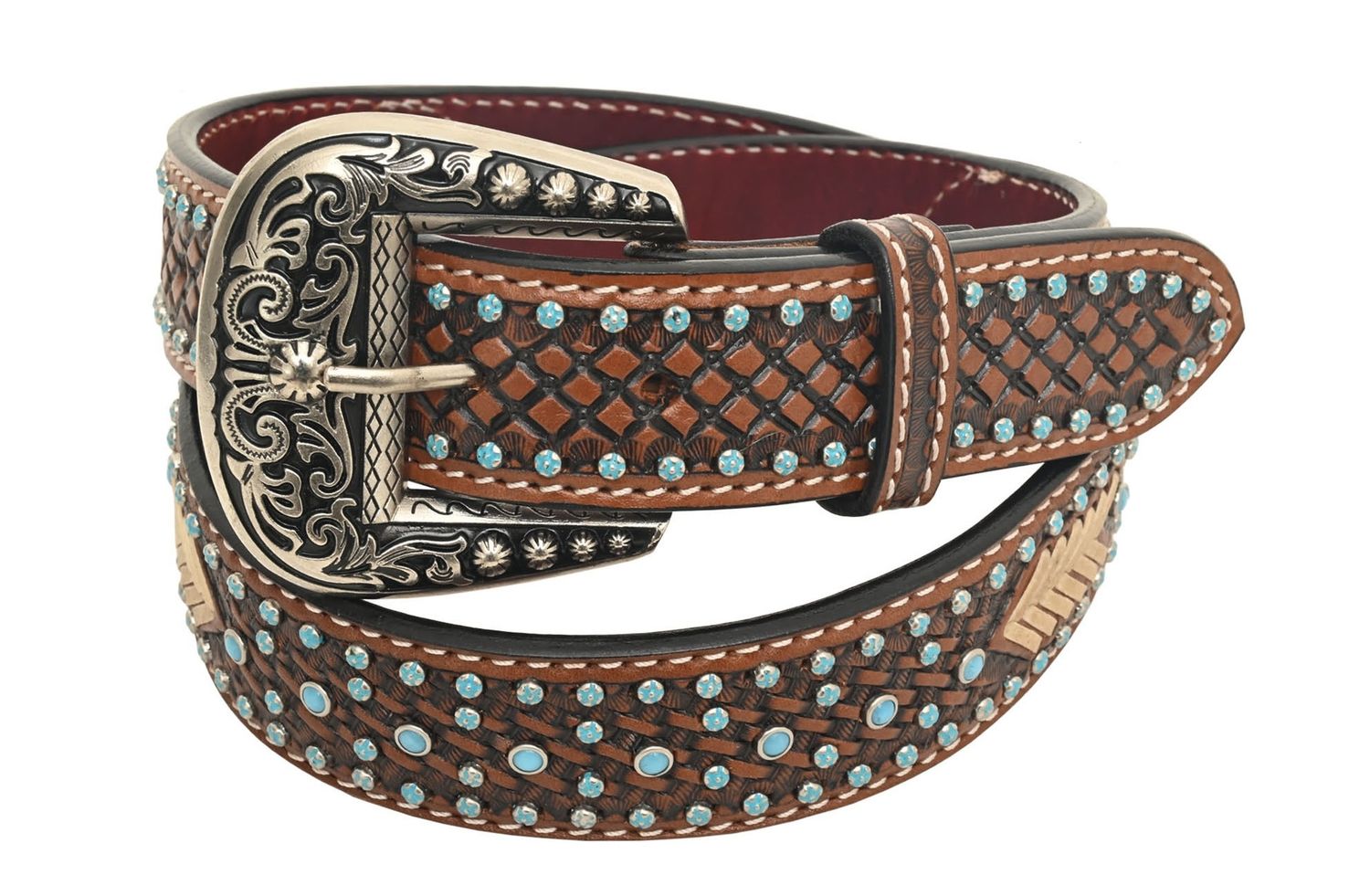 Belt w/Basket Tooling Turq Spots