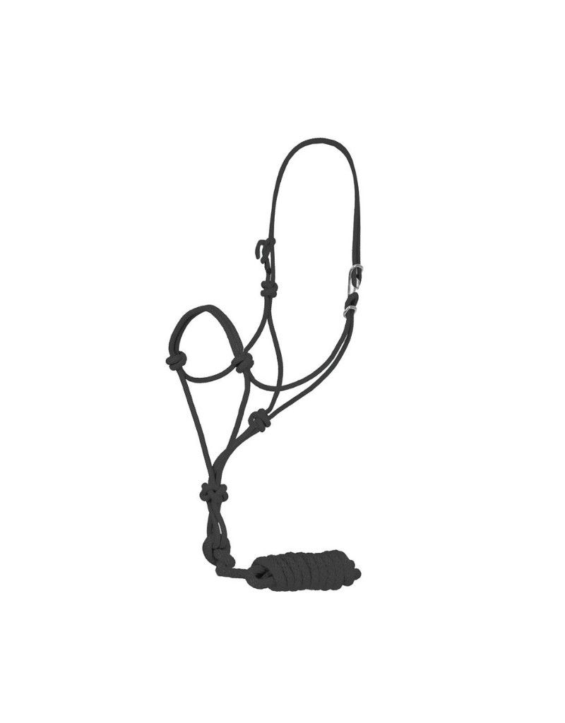 Easy On Rope Halter, Color: Black