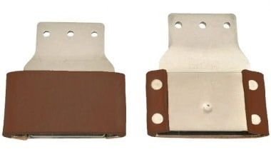 Leather-Covered Blevins Stirrup Buckles