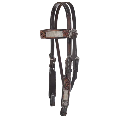 Headstall Pony size 5/8" filigree-brindle