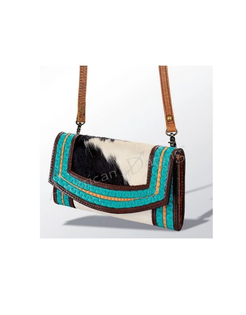 Hide On Hair Turquoise Wallet/Crossbody