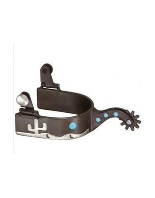 Antique Brown Cactus/Turquoise Spurs