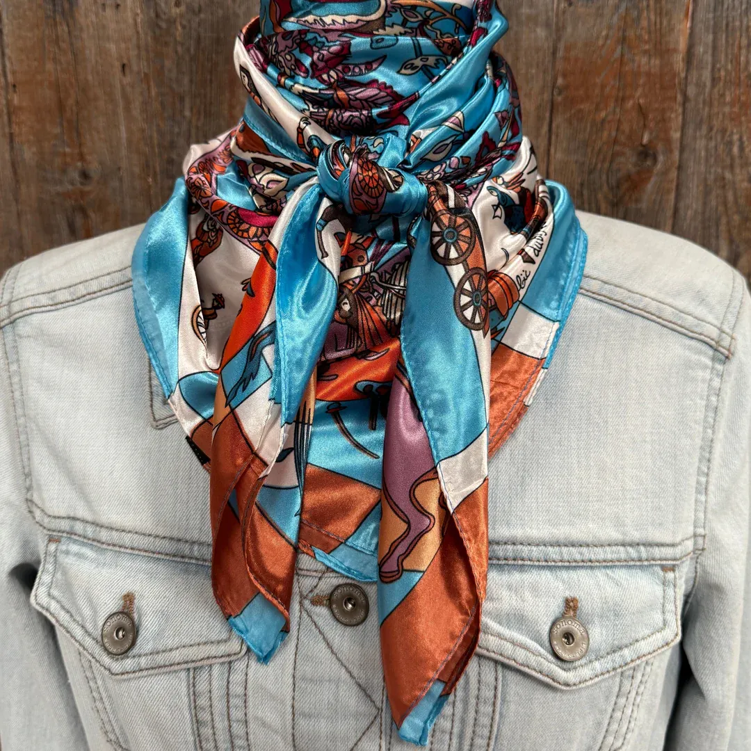 Wild Rags - Floral Prints, Color: Aqua Floral