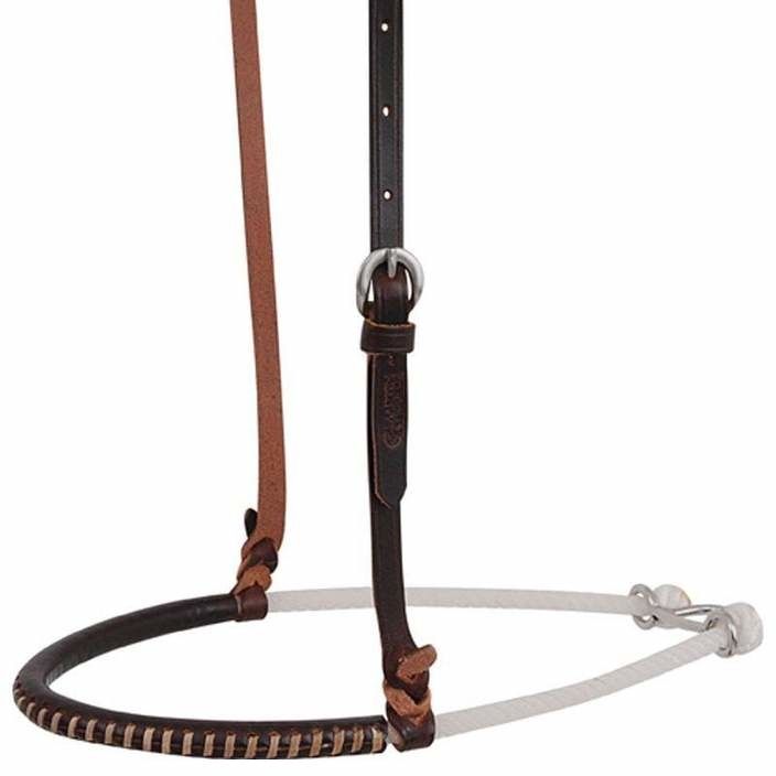 Noseband Single Rope Choc Harness Covered