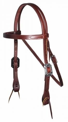 Browband Headstall W/ 3/4 Arrow Concho