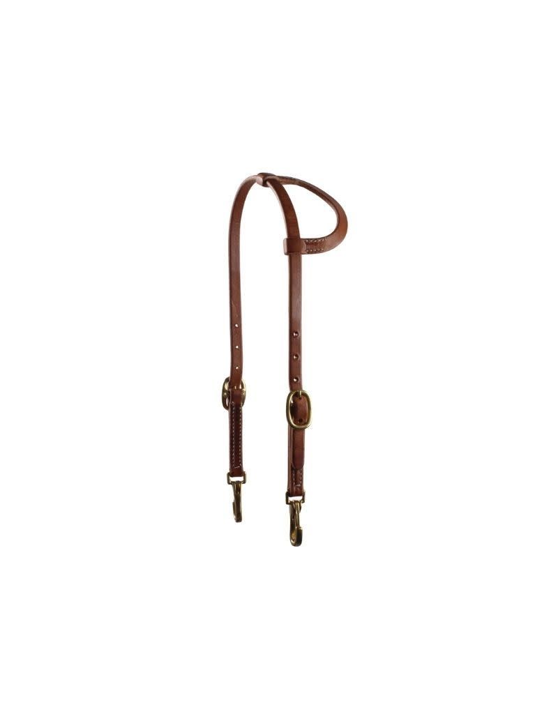 Headstall Flat Ear Brass Snap