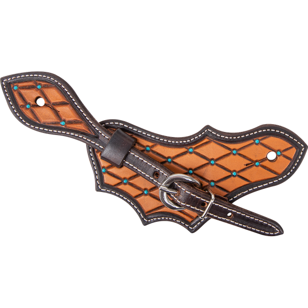 Quilted Tooling Dot Spur Straps