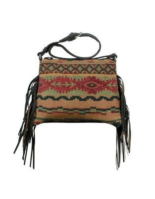 Soft Zip Top Shoulder Hobo w/Fringe