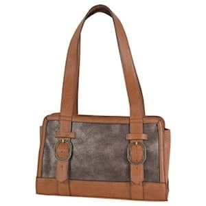 Satchel Brushed Metallic w/Tan Trim