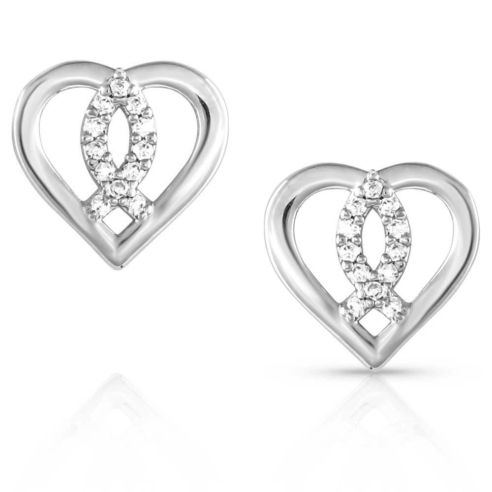 Connected in Faith Crystal Post Earrings