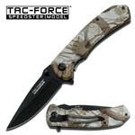 Brown Camo Handle Spring Assisted