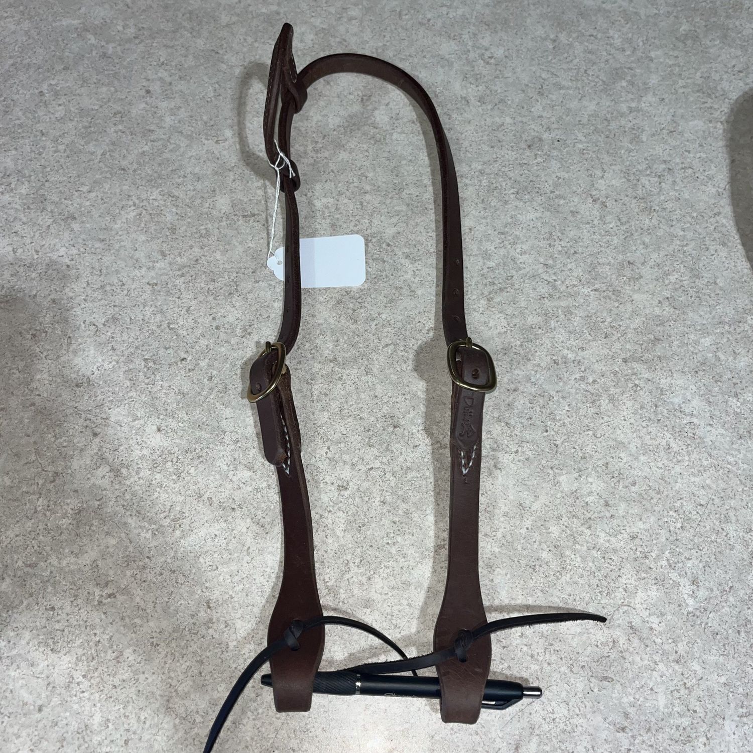 Double Stitched One Ear Headstall w/ties