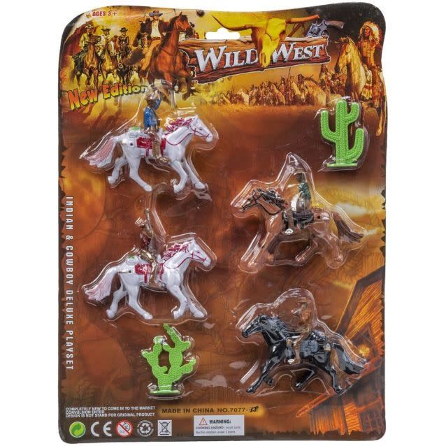 Cowboys w/horses 4 pk