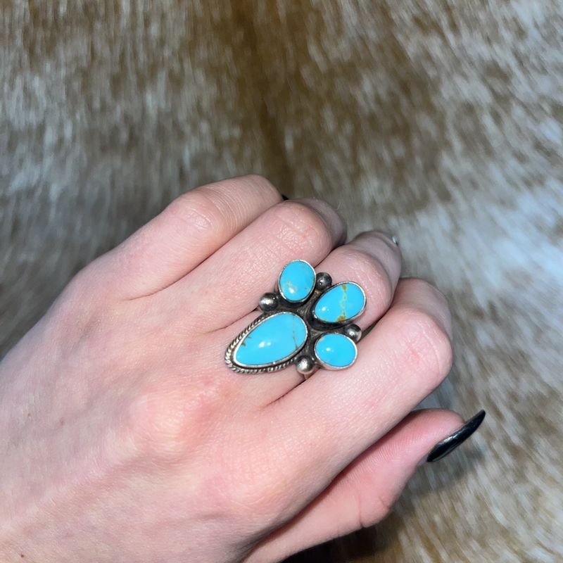 Kingman Turquoise Adjustable Ring