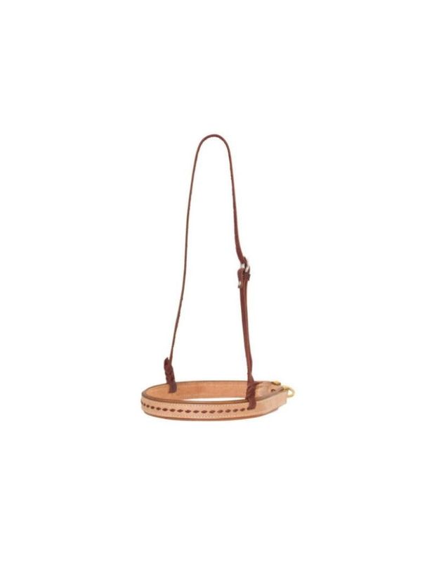 Noseband 1-1/4" roughout latigo buckstitch